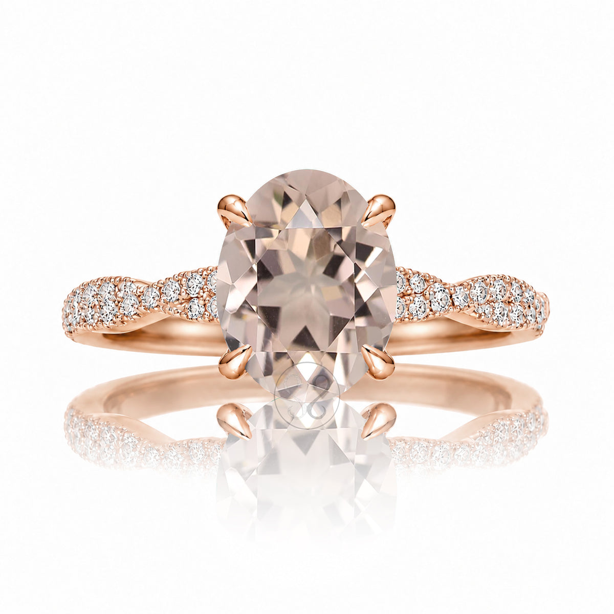 The Seraphina Oval Morganite Ring