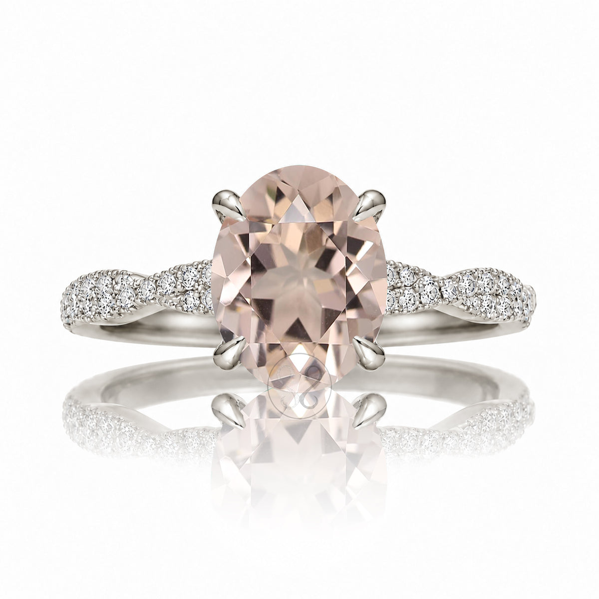The Seraphina Oval Morganite Ring