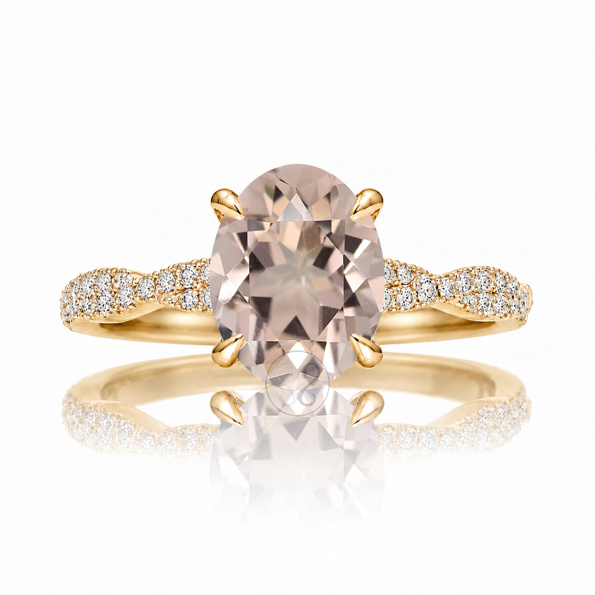 The Seraphina Oval Morganite Ring