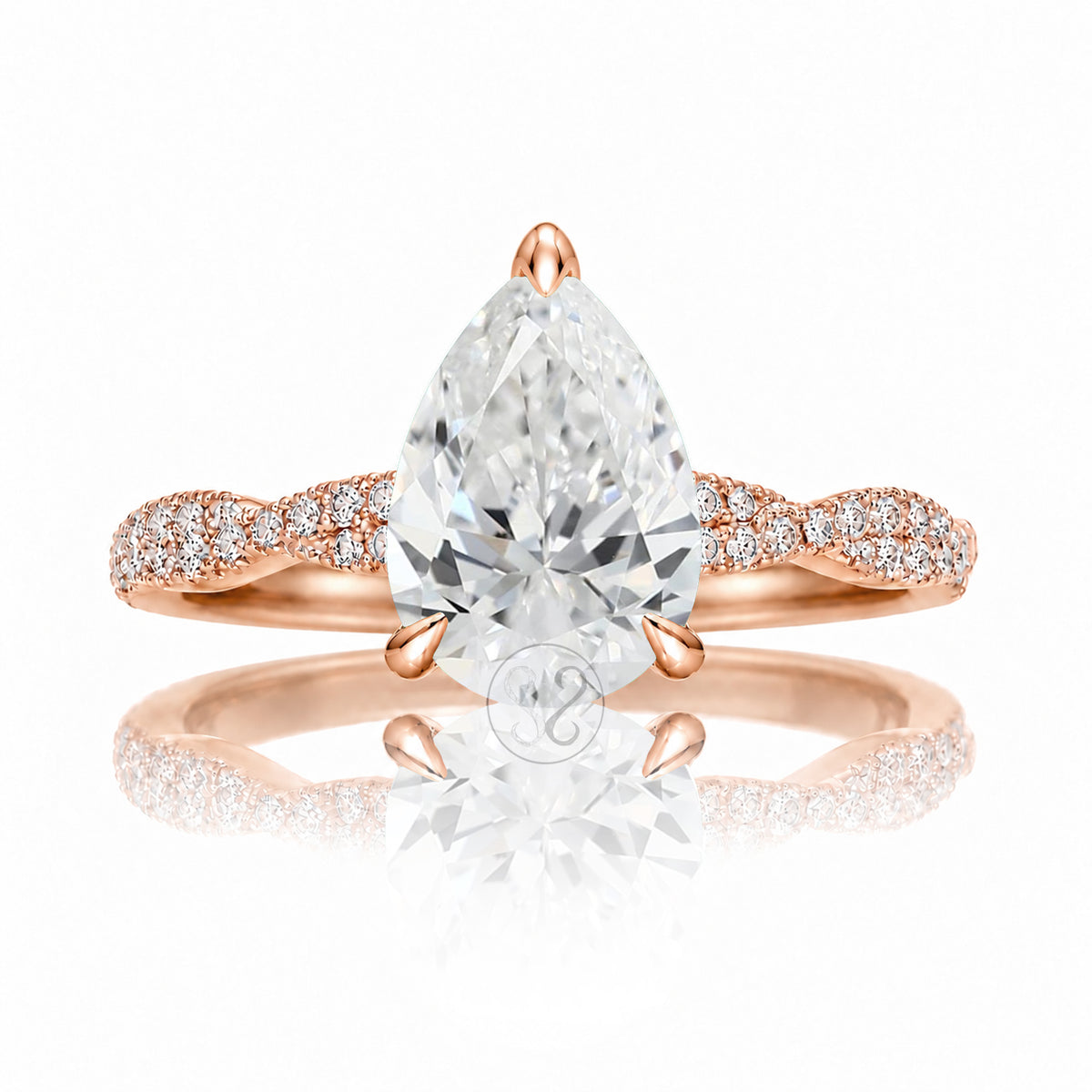 The Seraphina Pear Diamond Ring