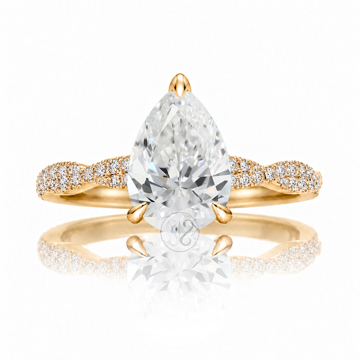 The Seraphina Pear Diamond Ring