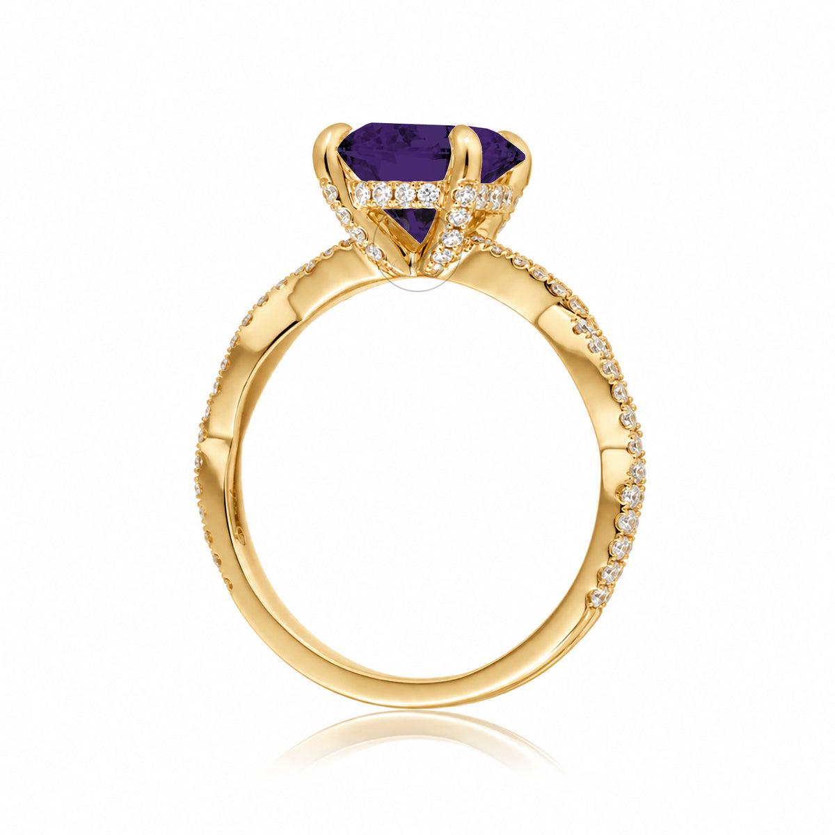 The Seraphina Round Amethyst Ring