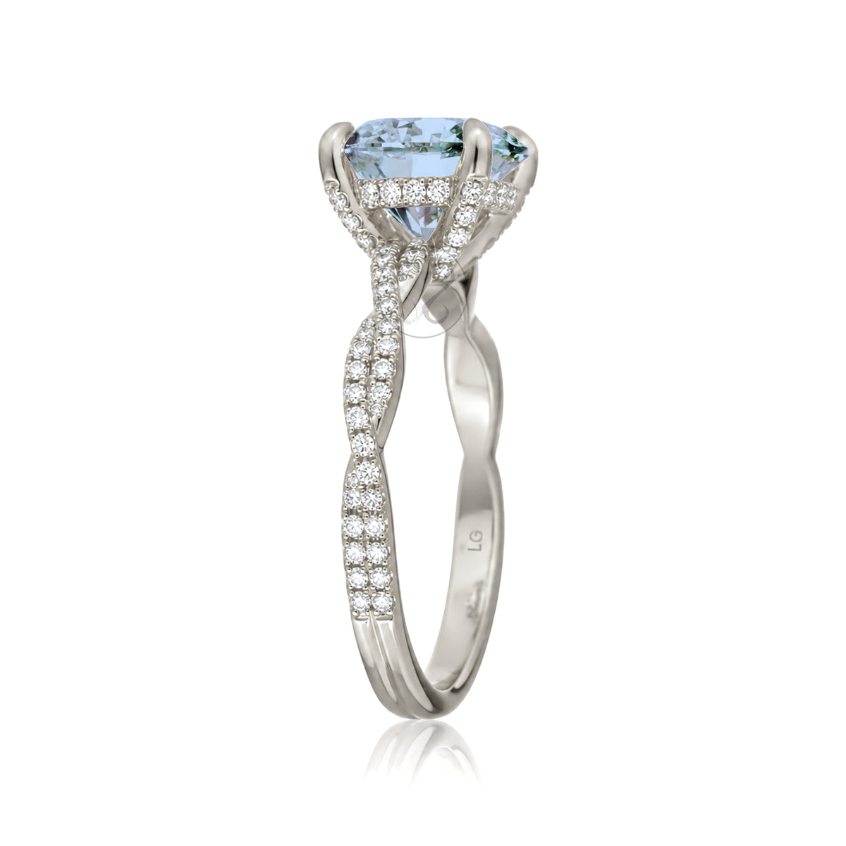 The Seraphina Round Aquamarine Ring
