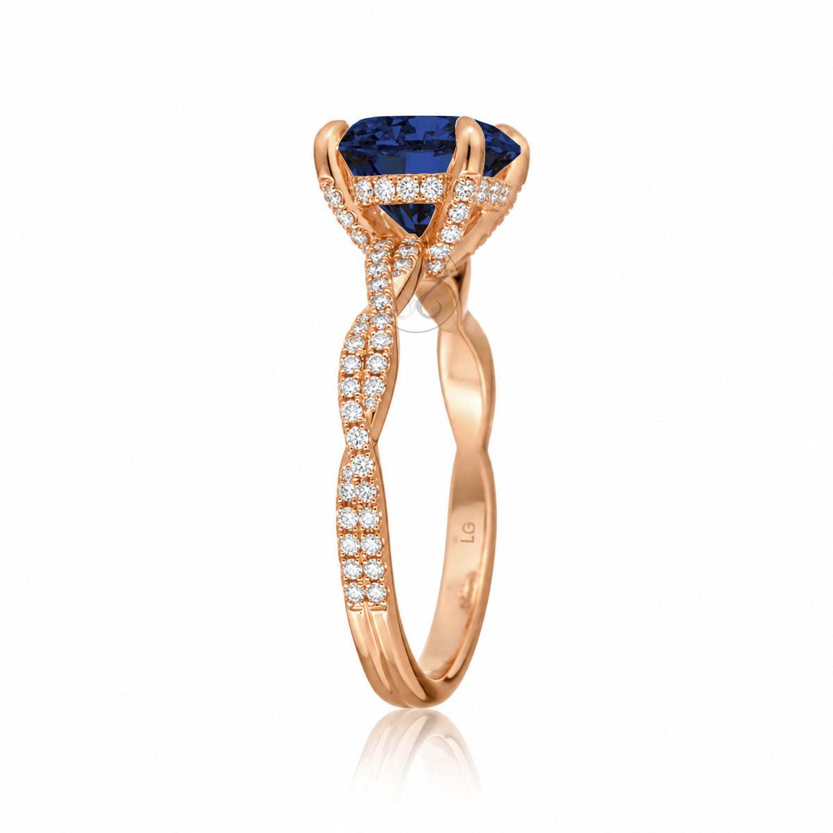The Seraphina Oval Blue Sapphire Ring