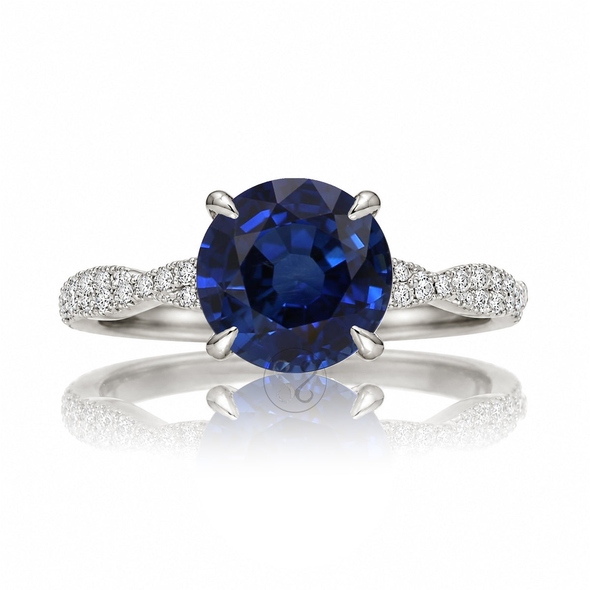 The Seraphina Oval Blue Sapphire Ring