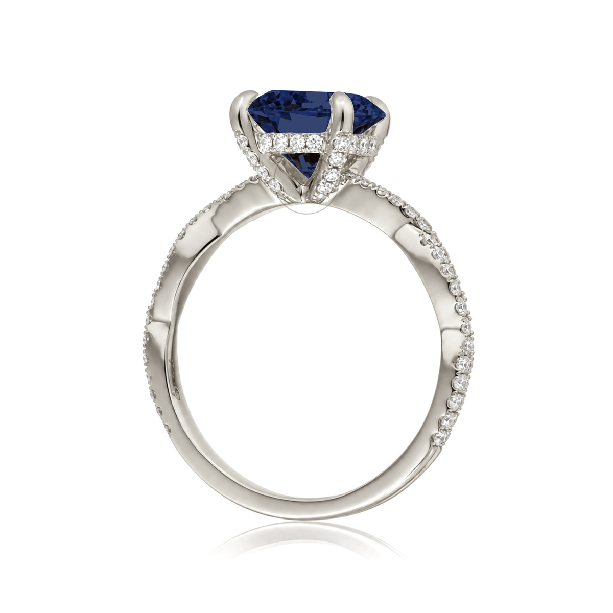 The Seraphina Oval Blue Sapphire Ring