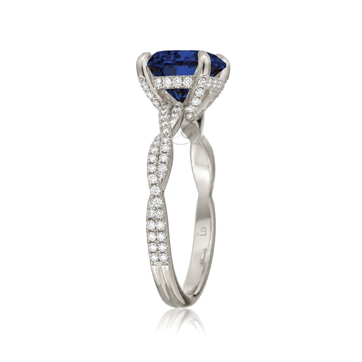 The Seraphina Oval Blue Sapphire Ring