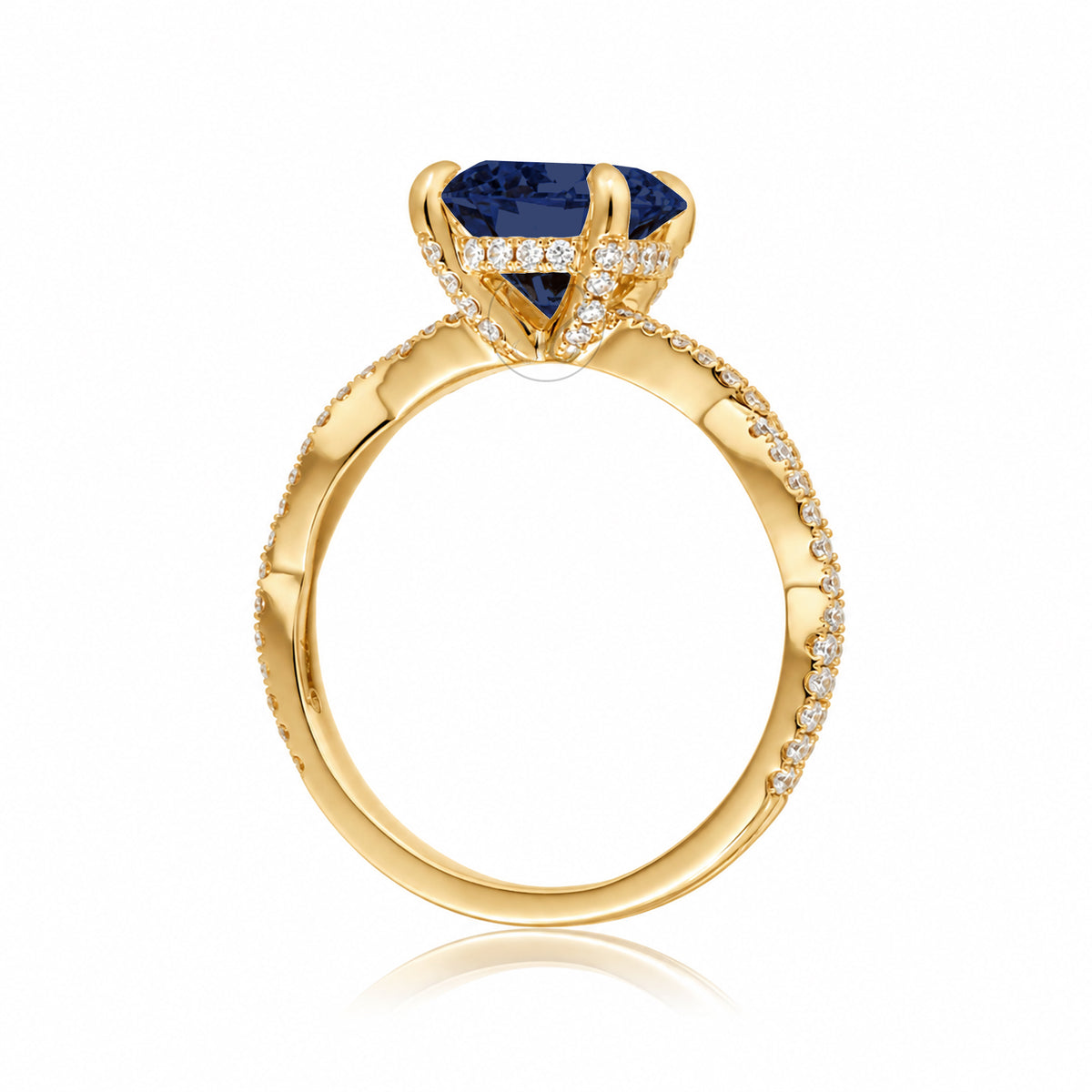 The Seraphina Oval Blue Sapphire Ring