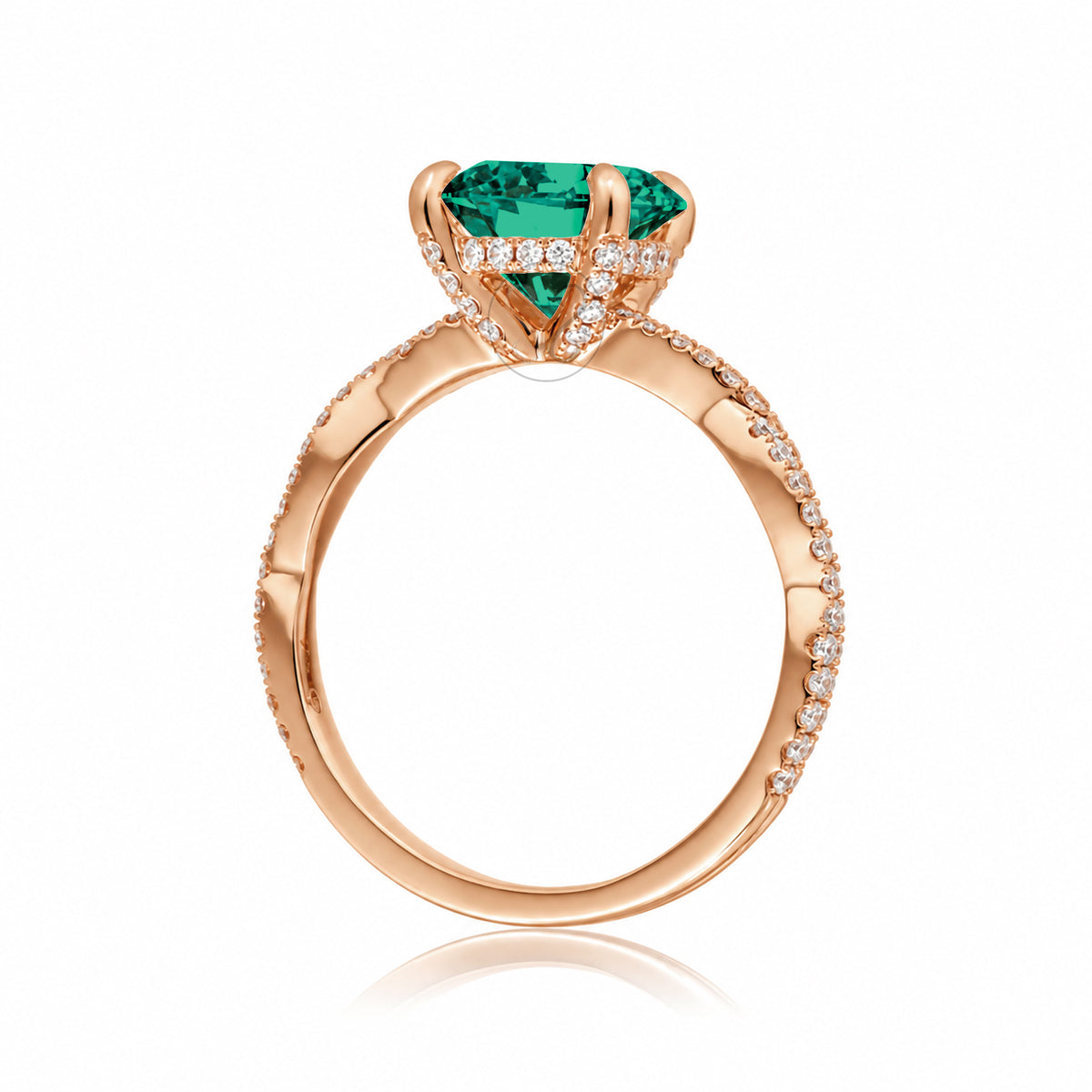 The Seraphina Round Emerald Ring