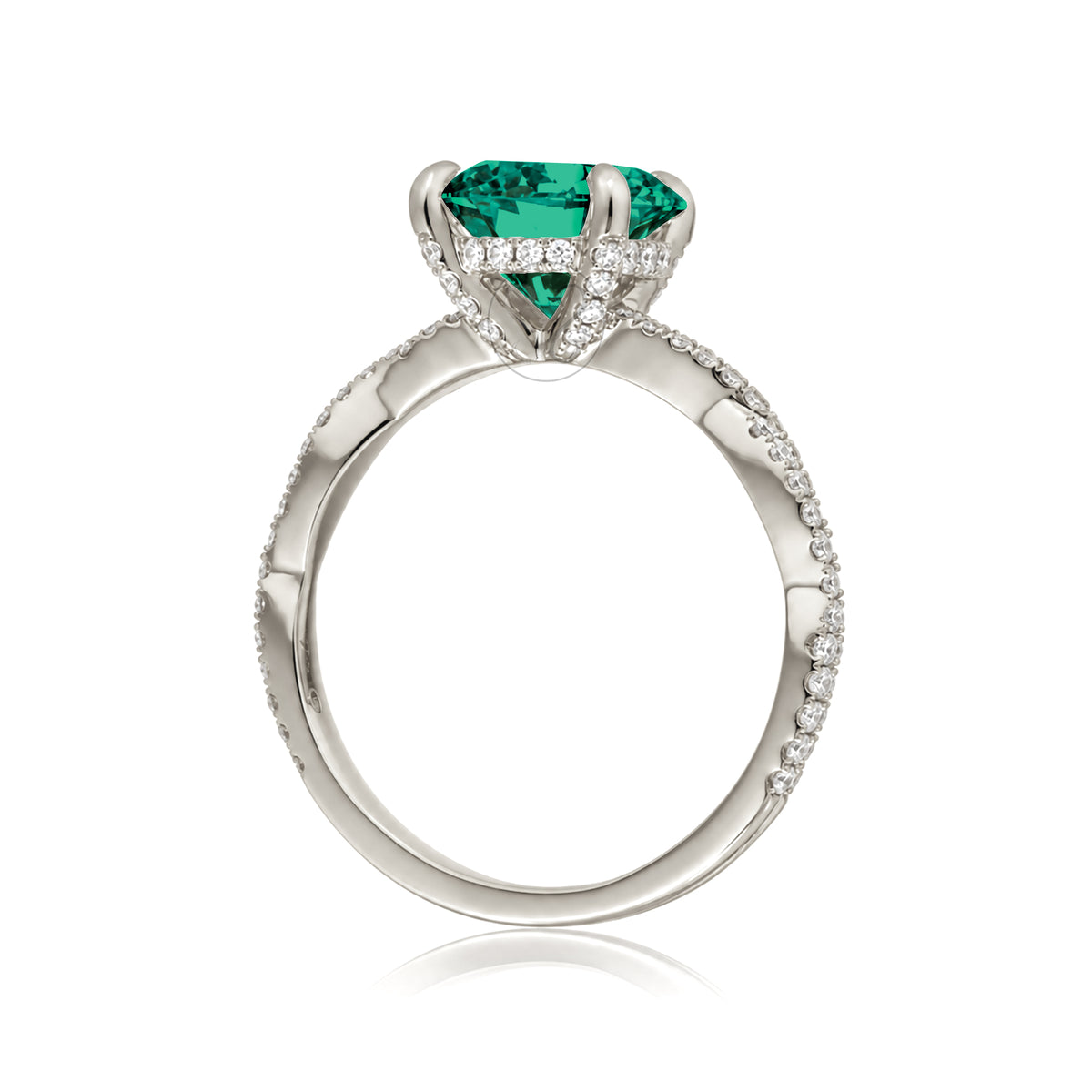 The Seraphina Round Emerald Ring