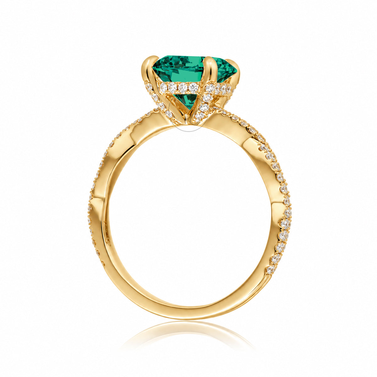 The Seraphina Round Emerald Ring