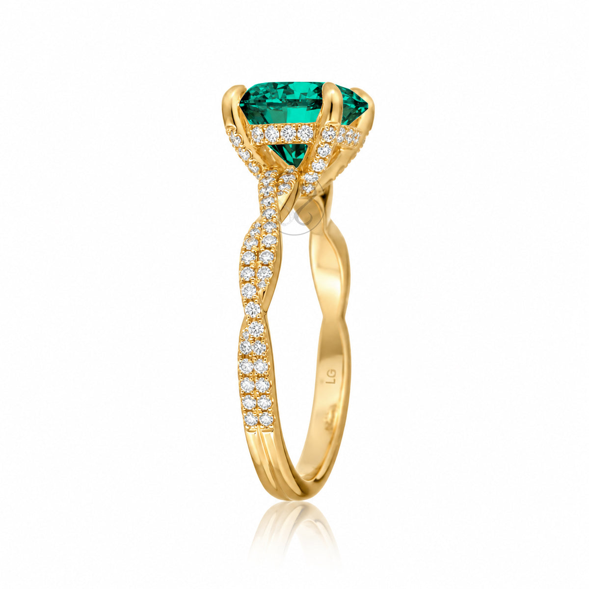 The Seraphina Round Emerald Ring