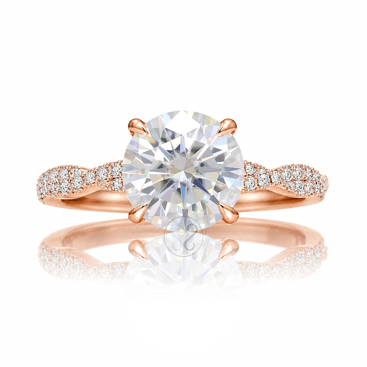 The Seraphina Round Moissanite Ring