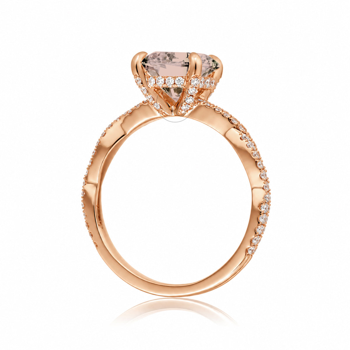 The Seraphina Round Morganite Ring