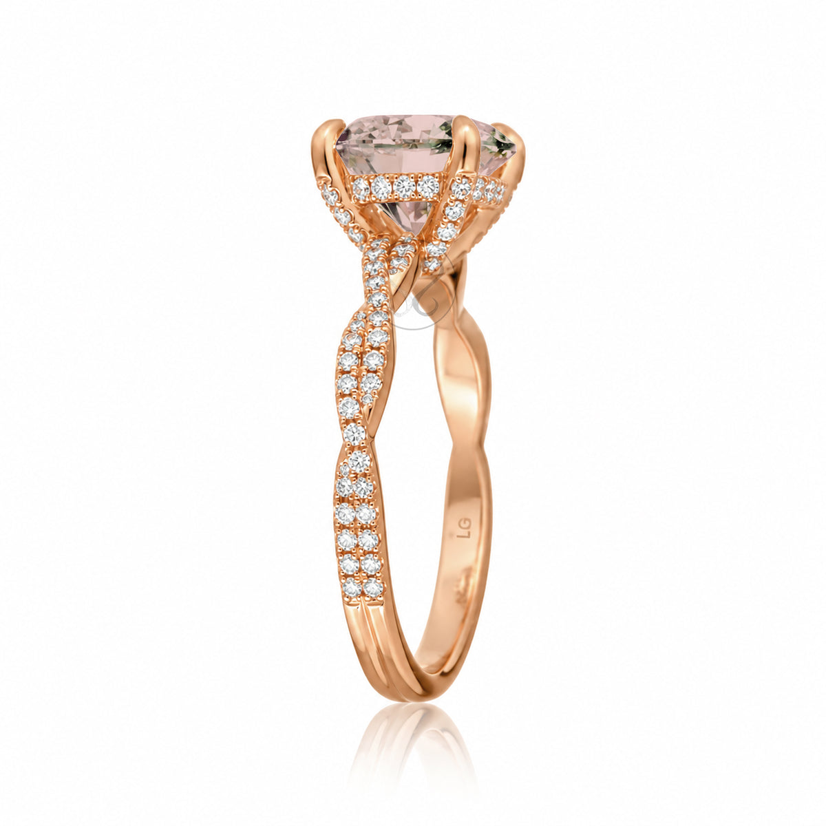 The Seraphina Round Morganite Ring