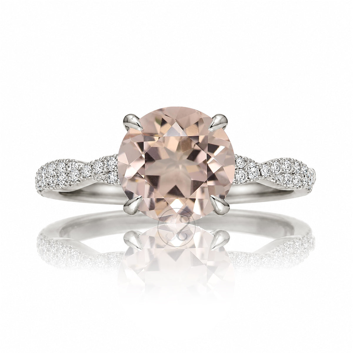 The Seraphina Round Morganite Ring