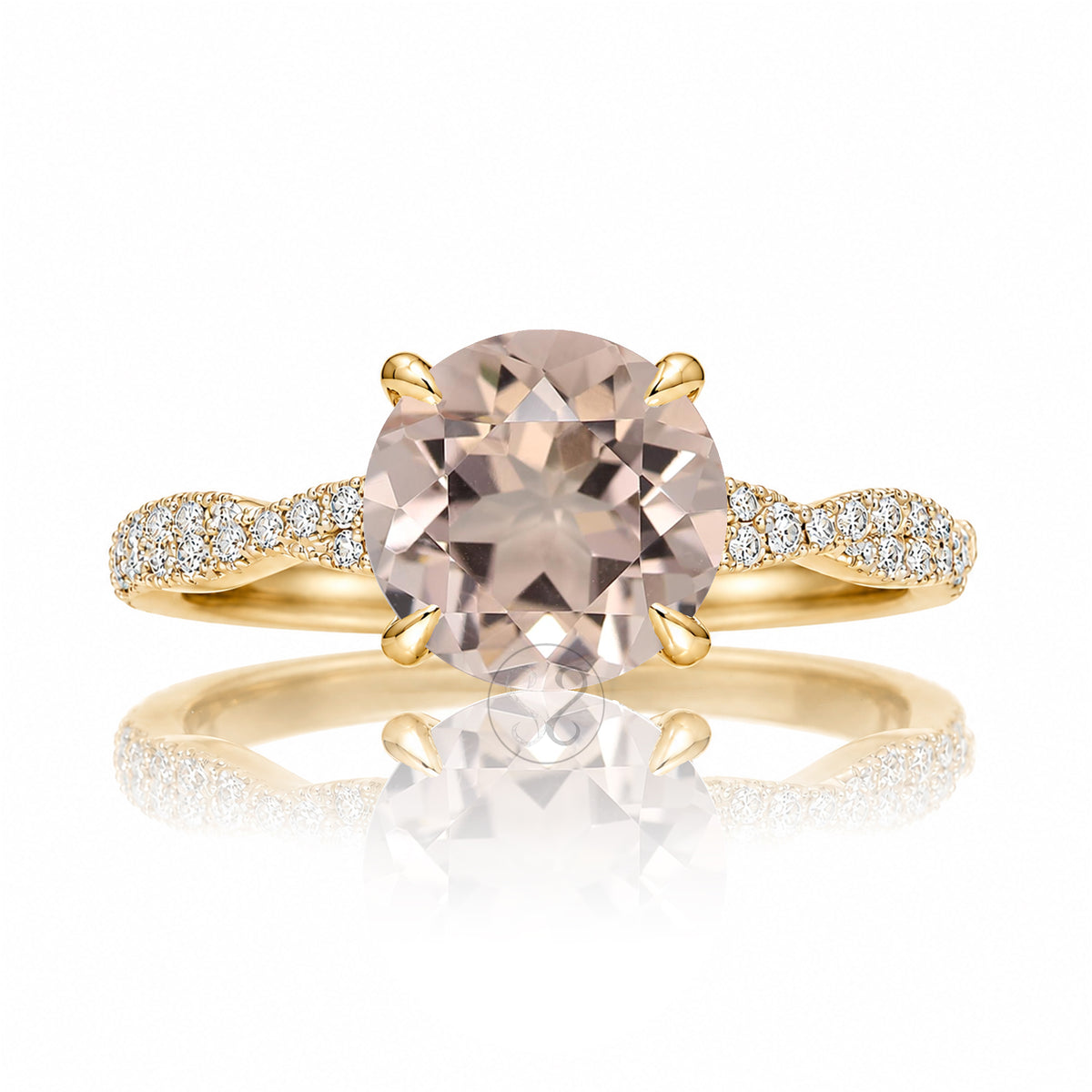 The Seraphina Round Morganite Ring