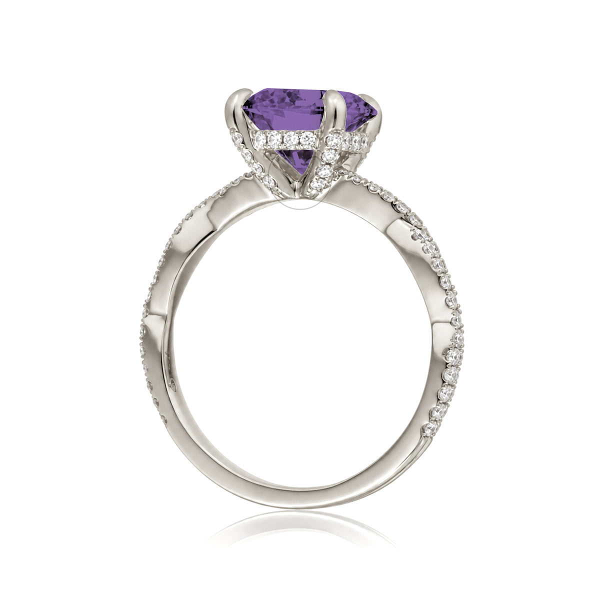 The Seraphina Round Amethyst Ring