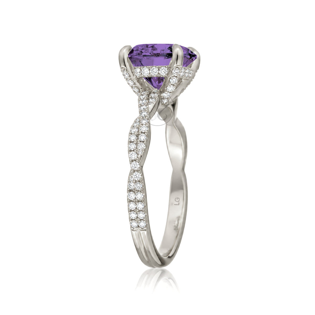 The Seraphina Round Amethyst Ring