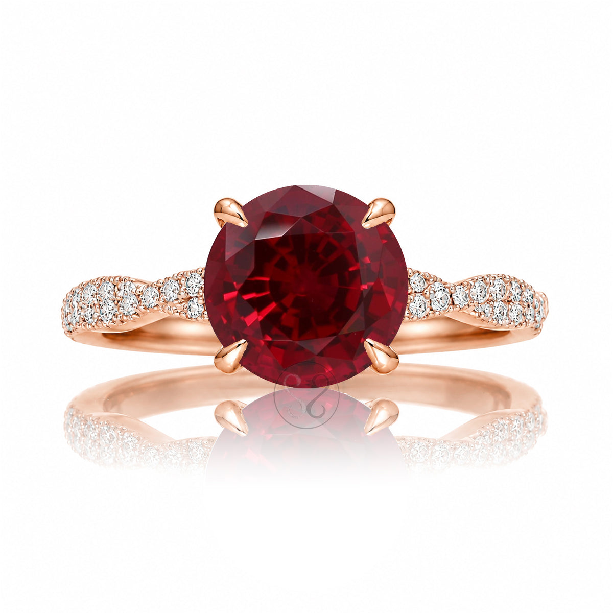 The Seraphina Oval Ruby Ring