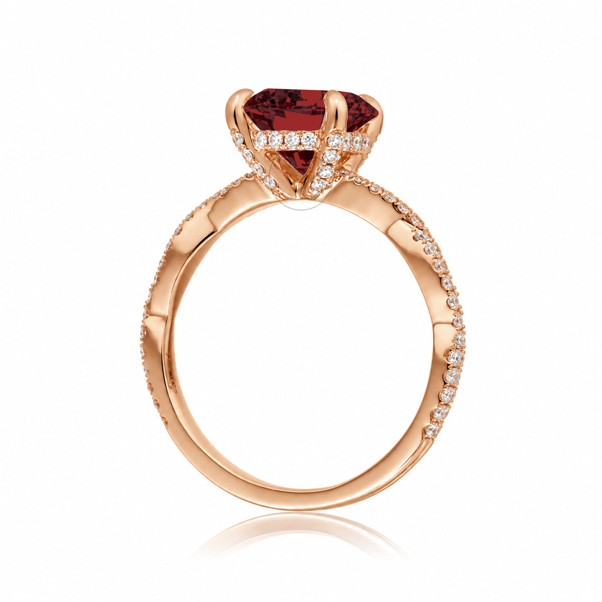 The Seraphina Oval Ruby Ring