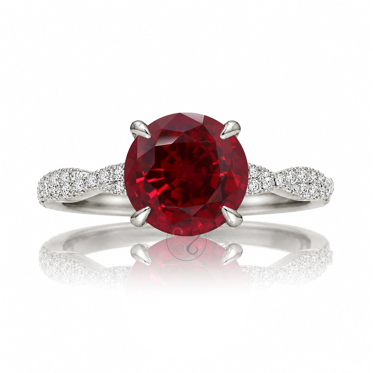 The Seraphina Oval Ruby Ring