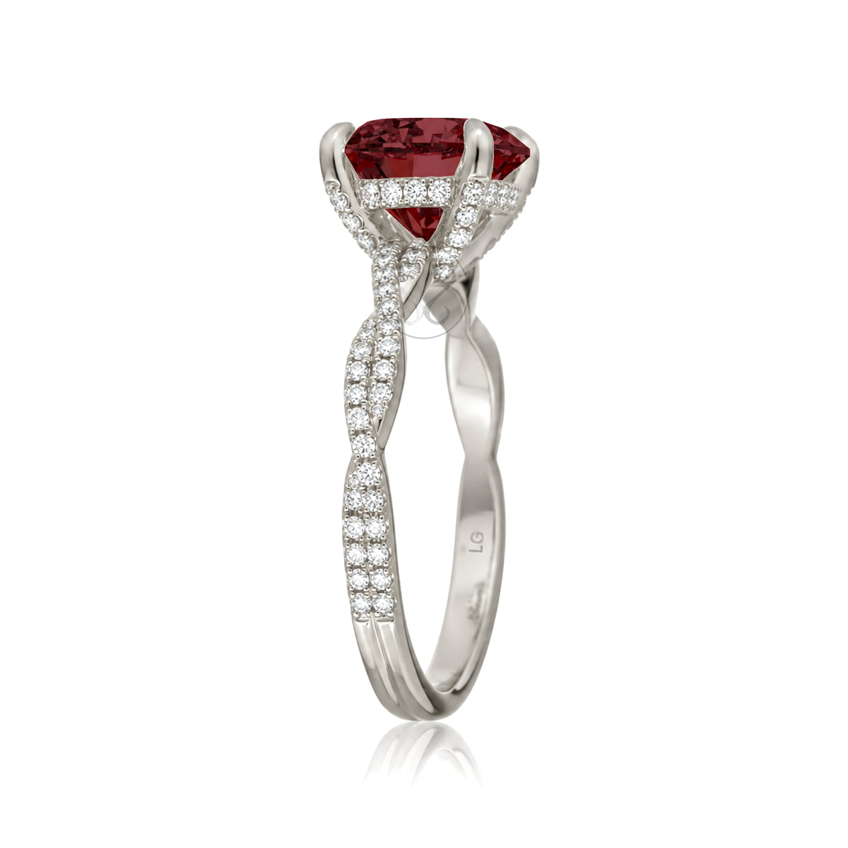 The Seraphina Oval Ruby Ring