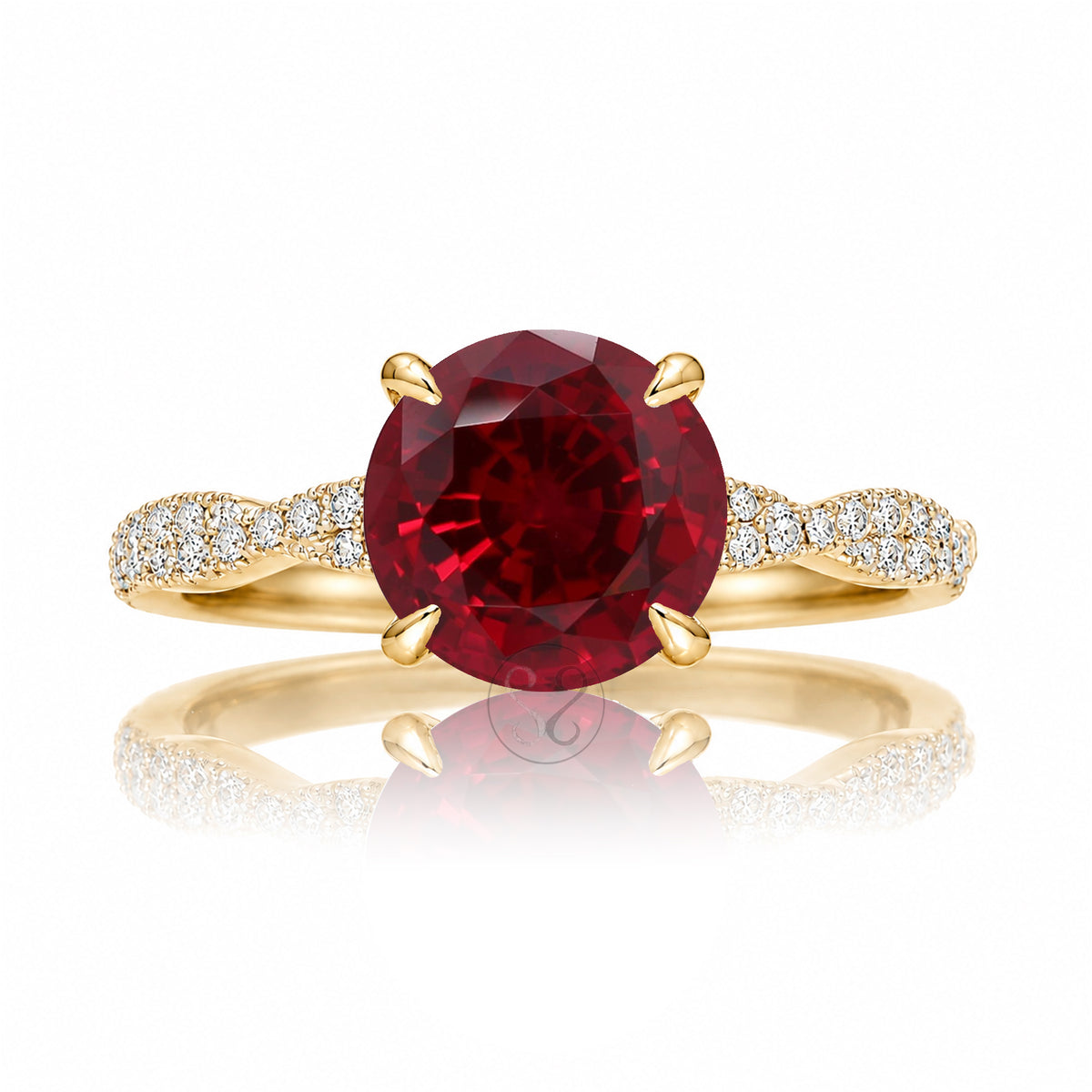 The Seraphina Oval Ruby Ring