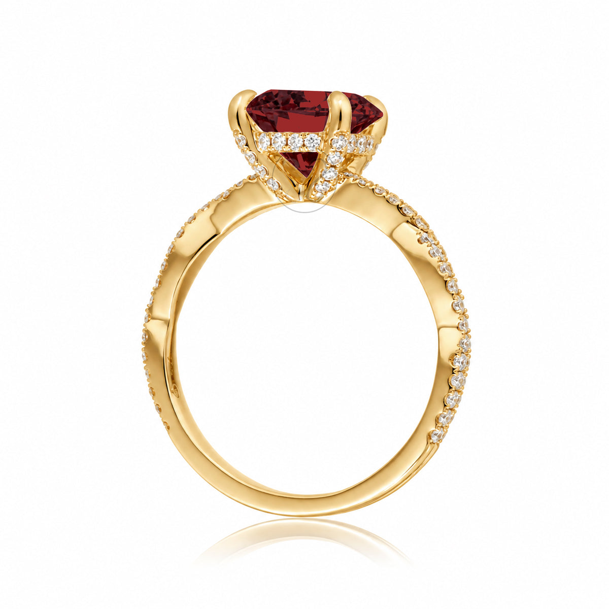 The Seraphina Oval Ruby Ring