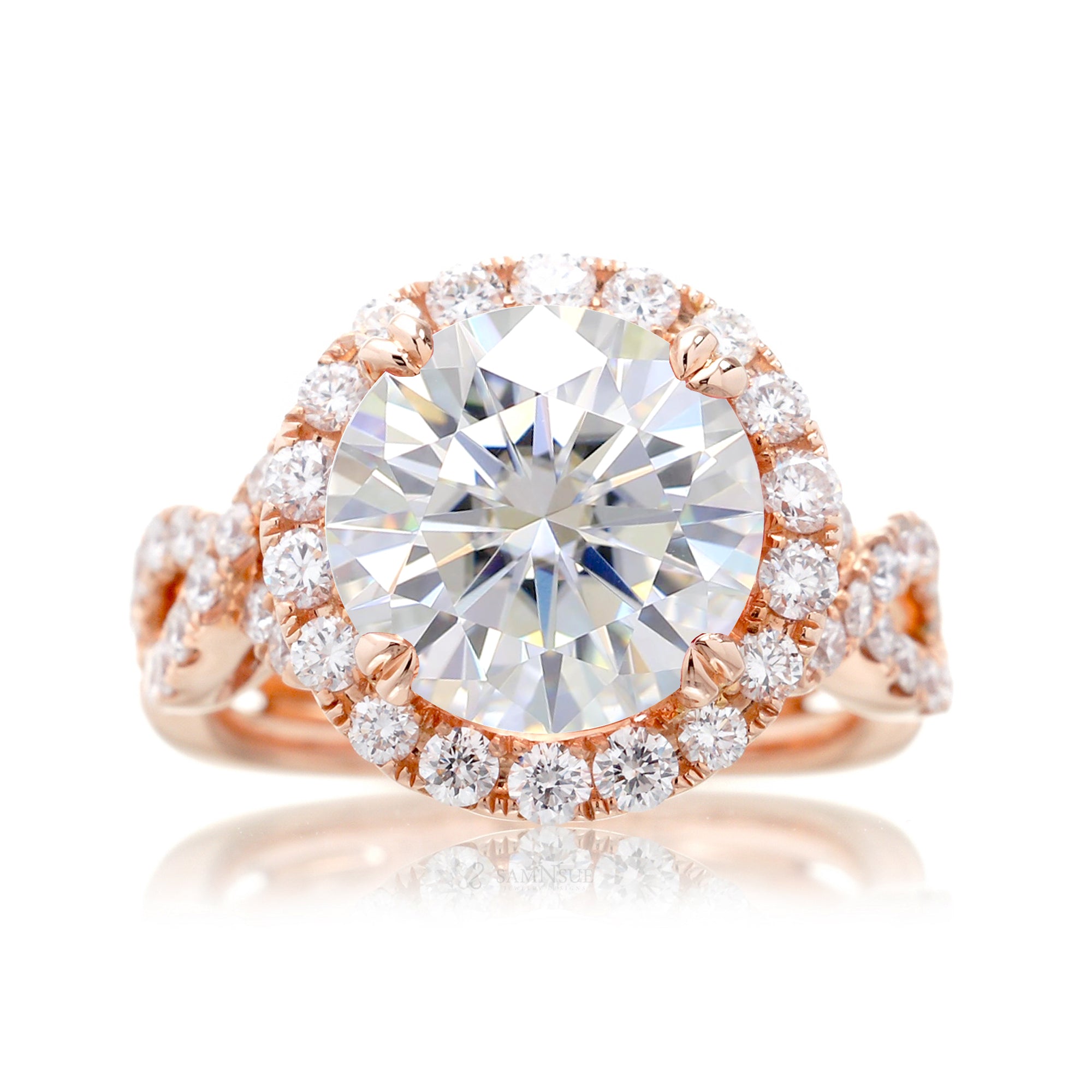 The Shelly Round Moissanite Ring
