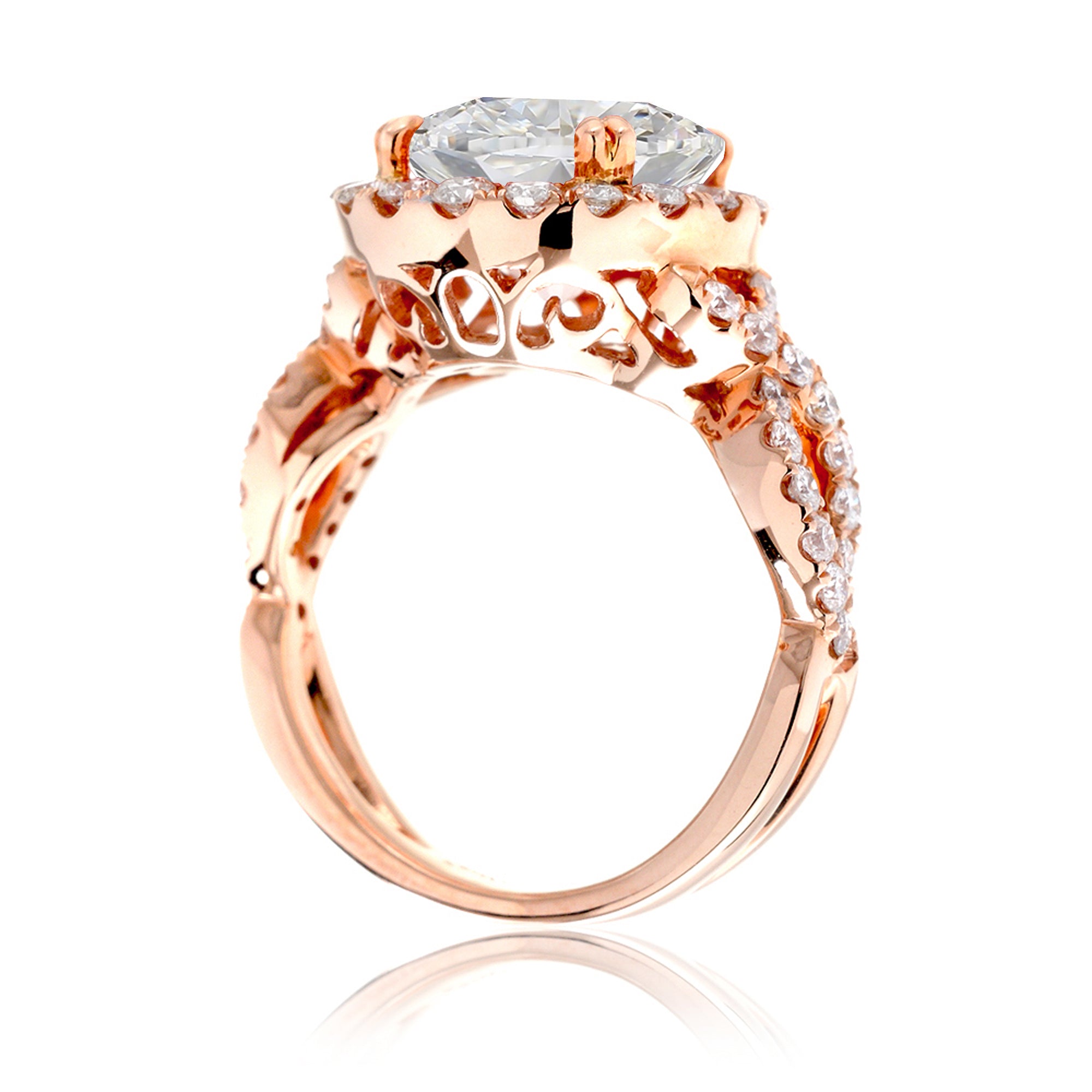 The Shelly Round Moissanite Ring