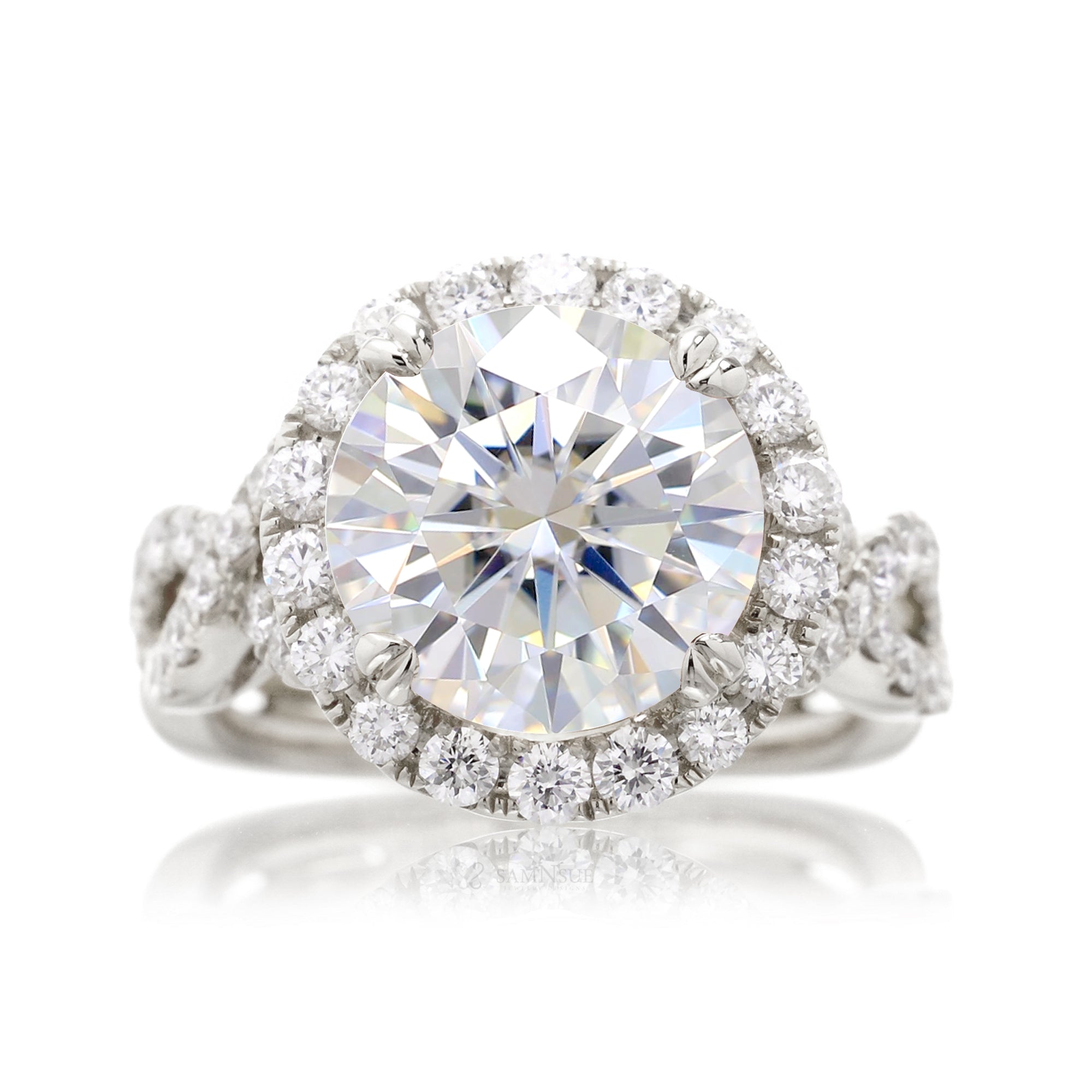 The Shelly Round Moissanite Ring