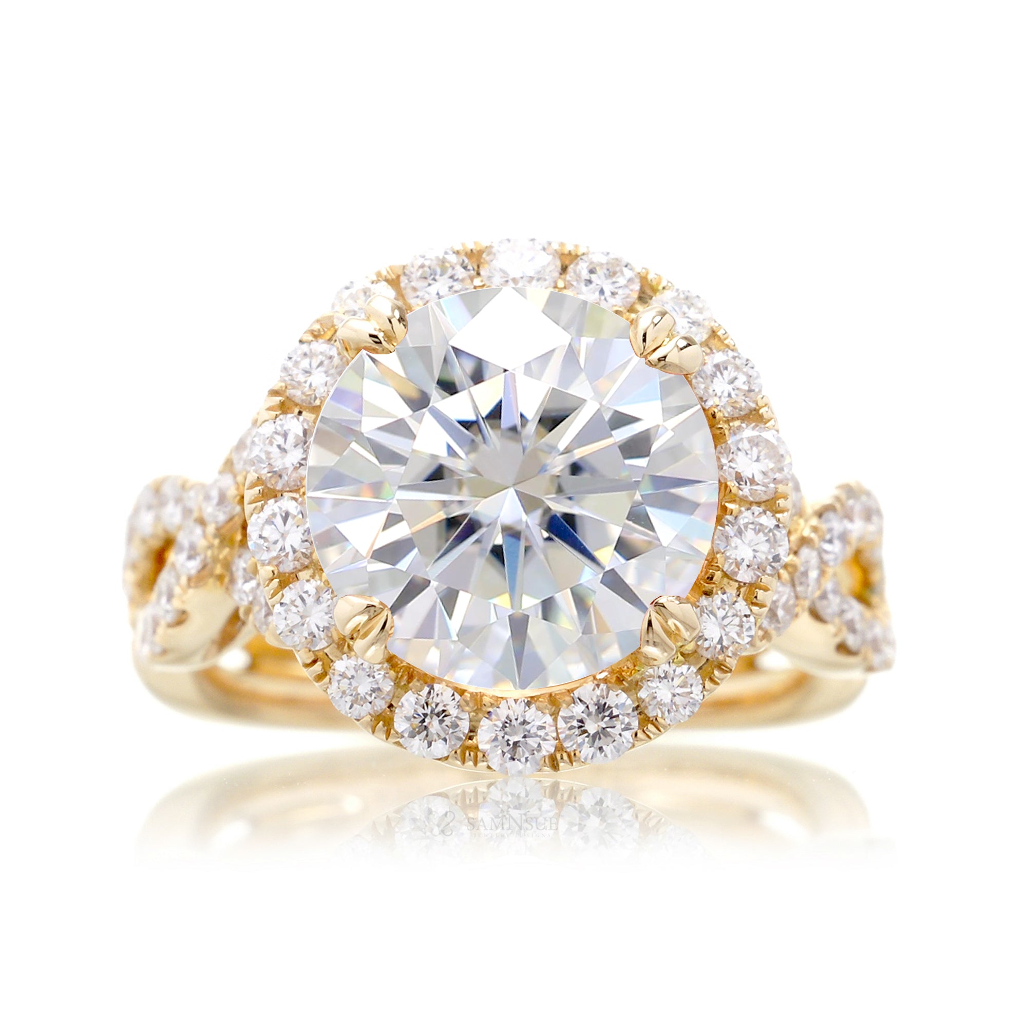 The Shelly Round Moissanite Ring