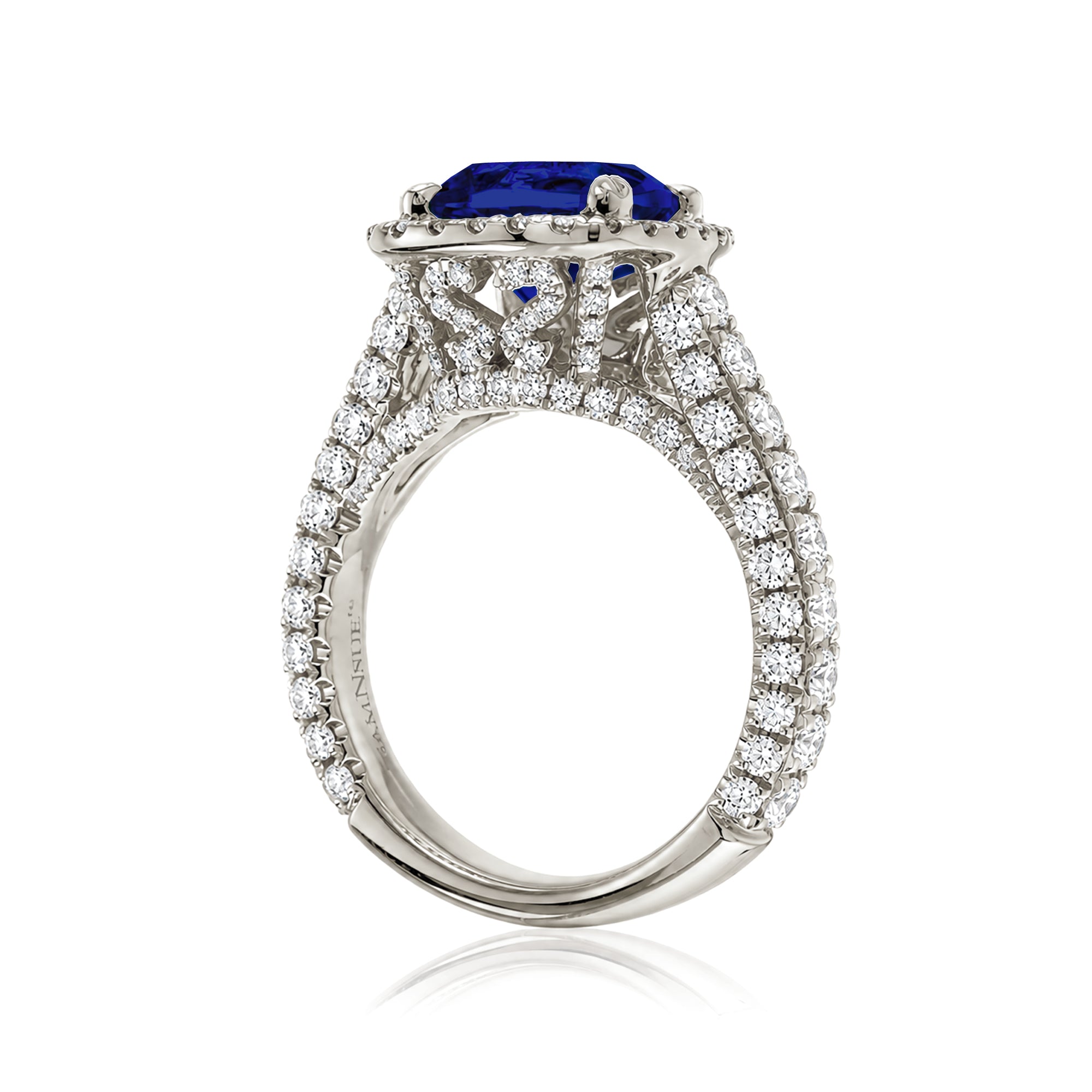 The Tamara Cushion Blue Sapphire Ring