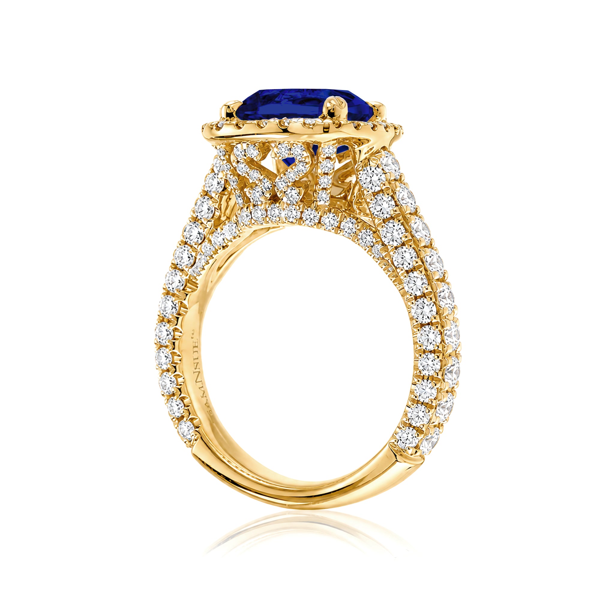The Tamara Cushion Blue Sapphire Ring