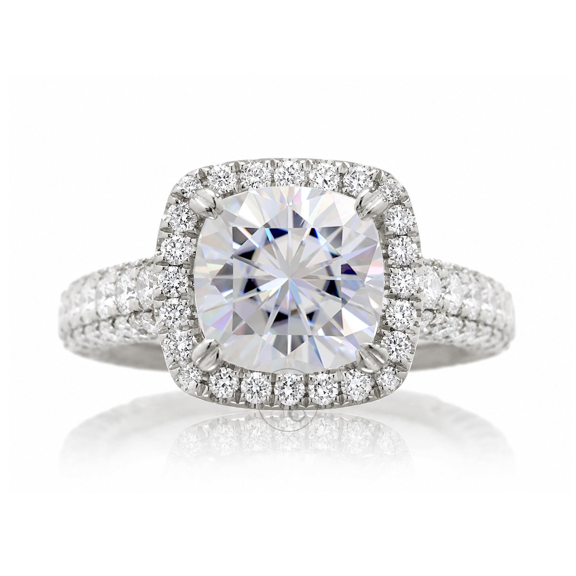 The Tamara Cushion Moissanite Ring