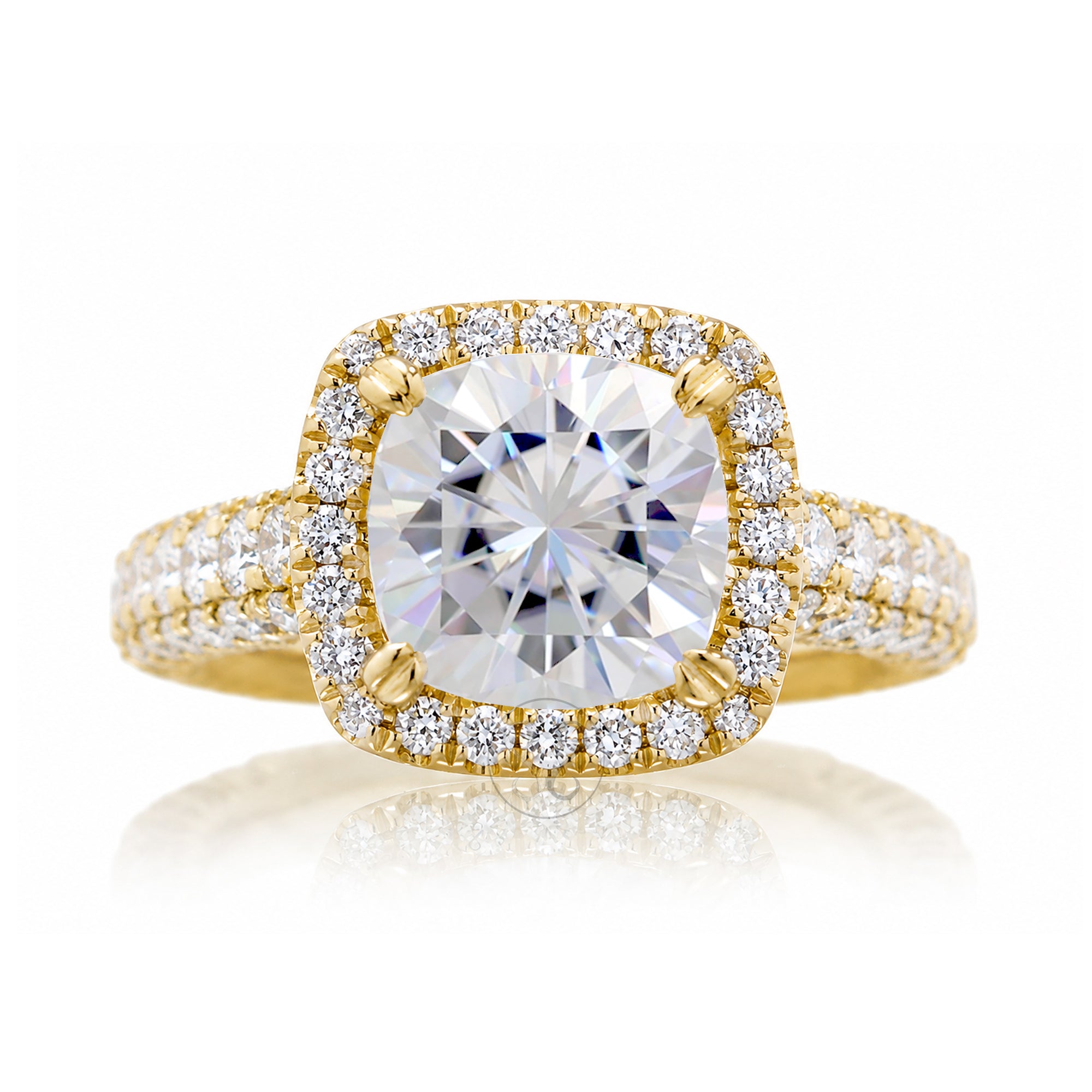 The Tamara Cushion Moissanite Ring