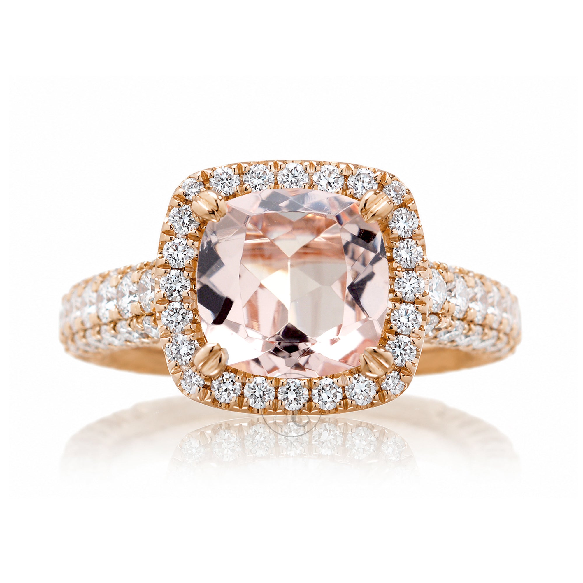 The Tamara Cushion Morganite Ring