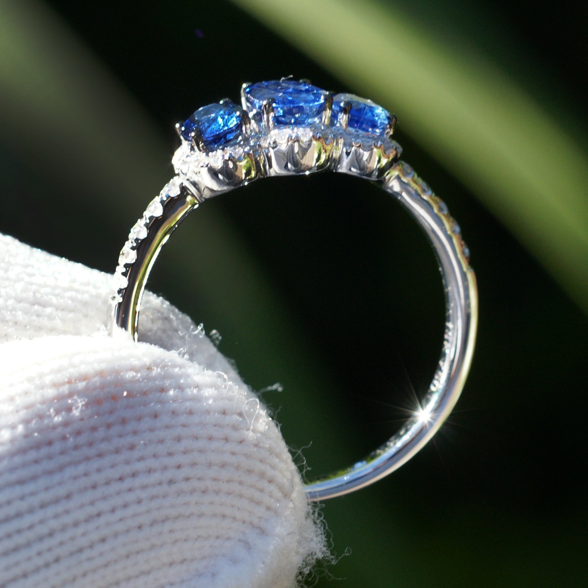 The Pennie Oval Sapphire & Diamond Ring