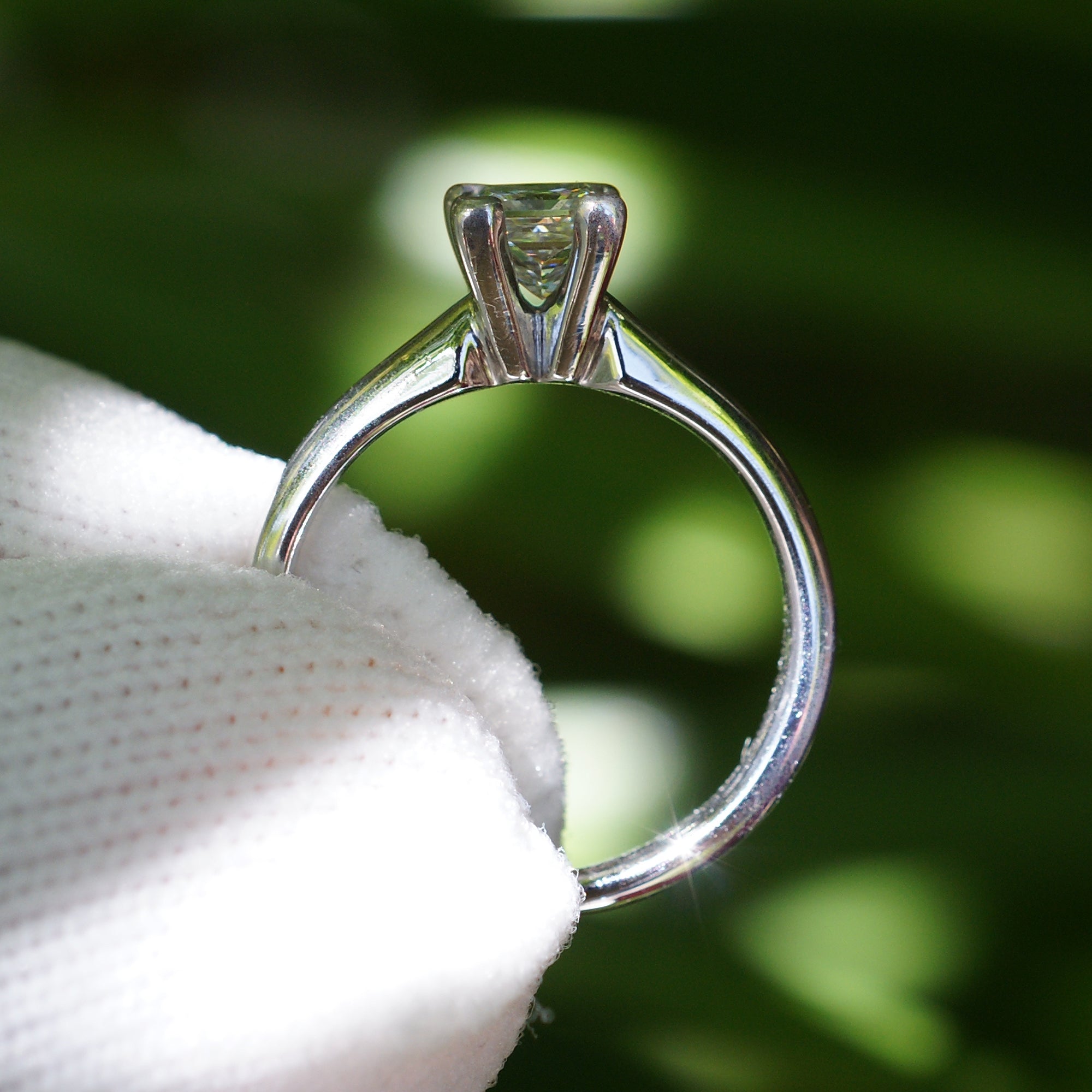 Vintage Solitaire Princess Cut Diamond Ring (0.51ct)