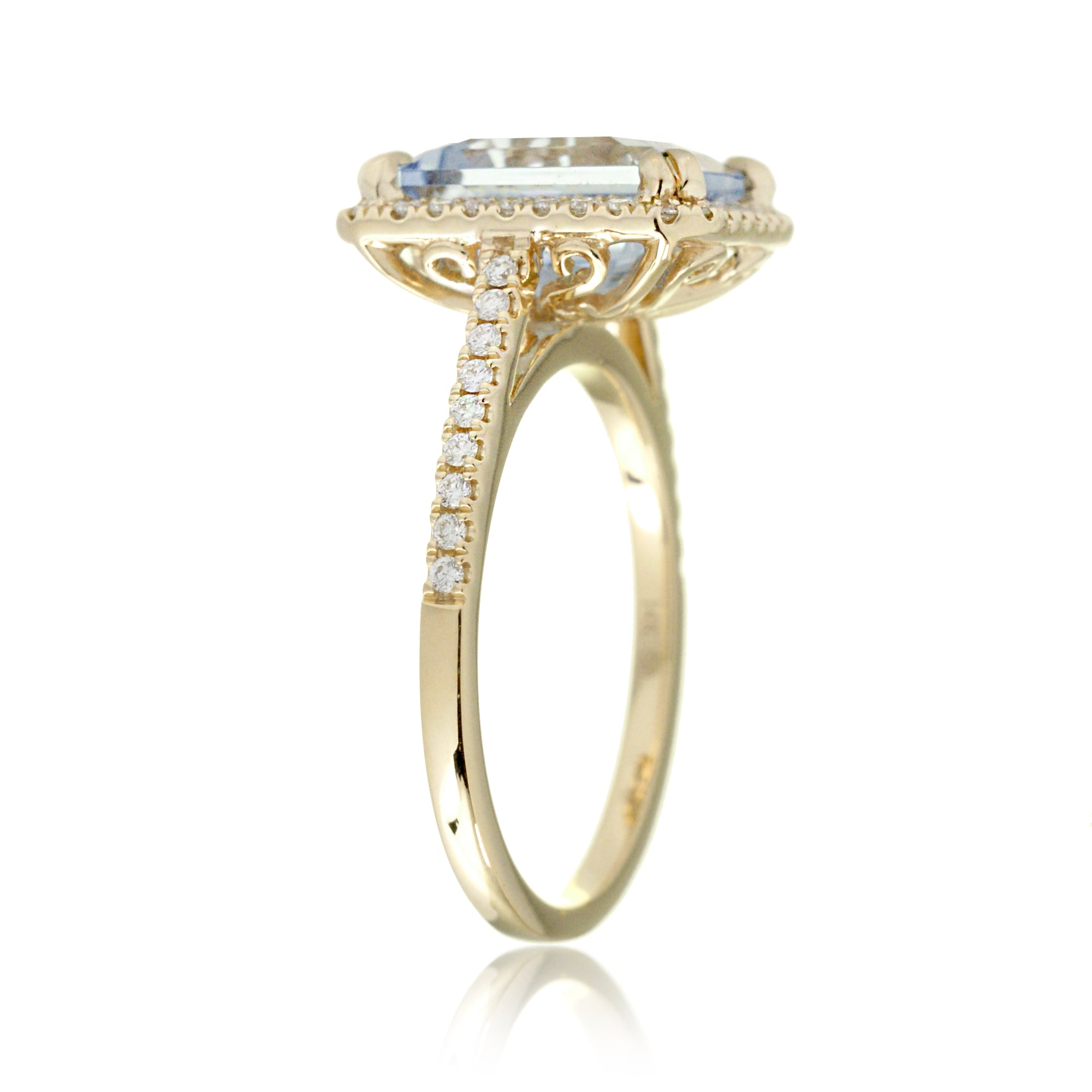 The Signature Emerald Cut Aquamarine Ring