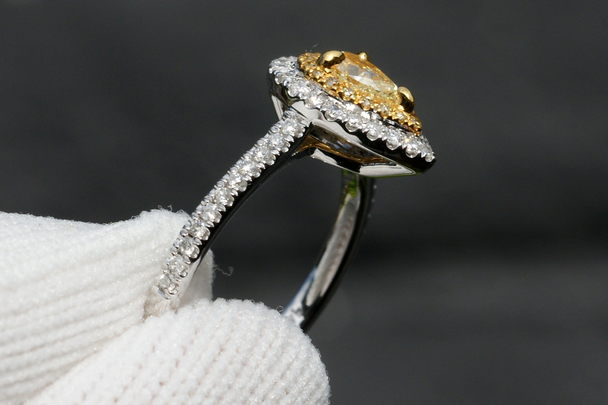 Double Halo Engagement Ring at Diamond and Gold Warehouse