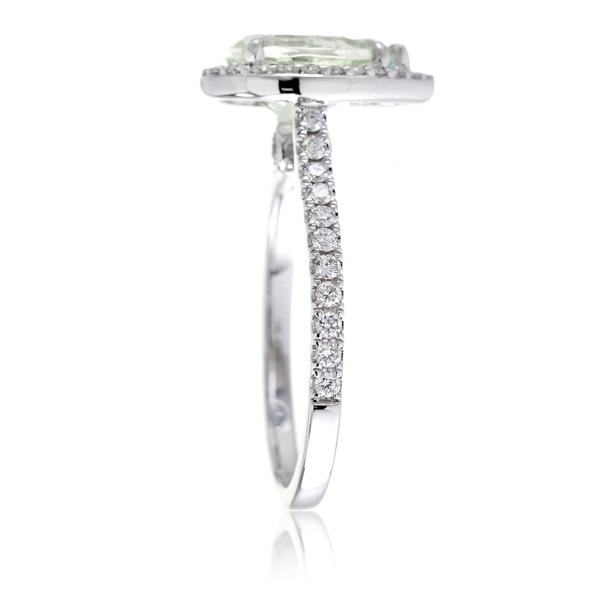 The Sunset Pear Prasiolite Ring