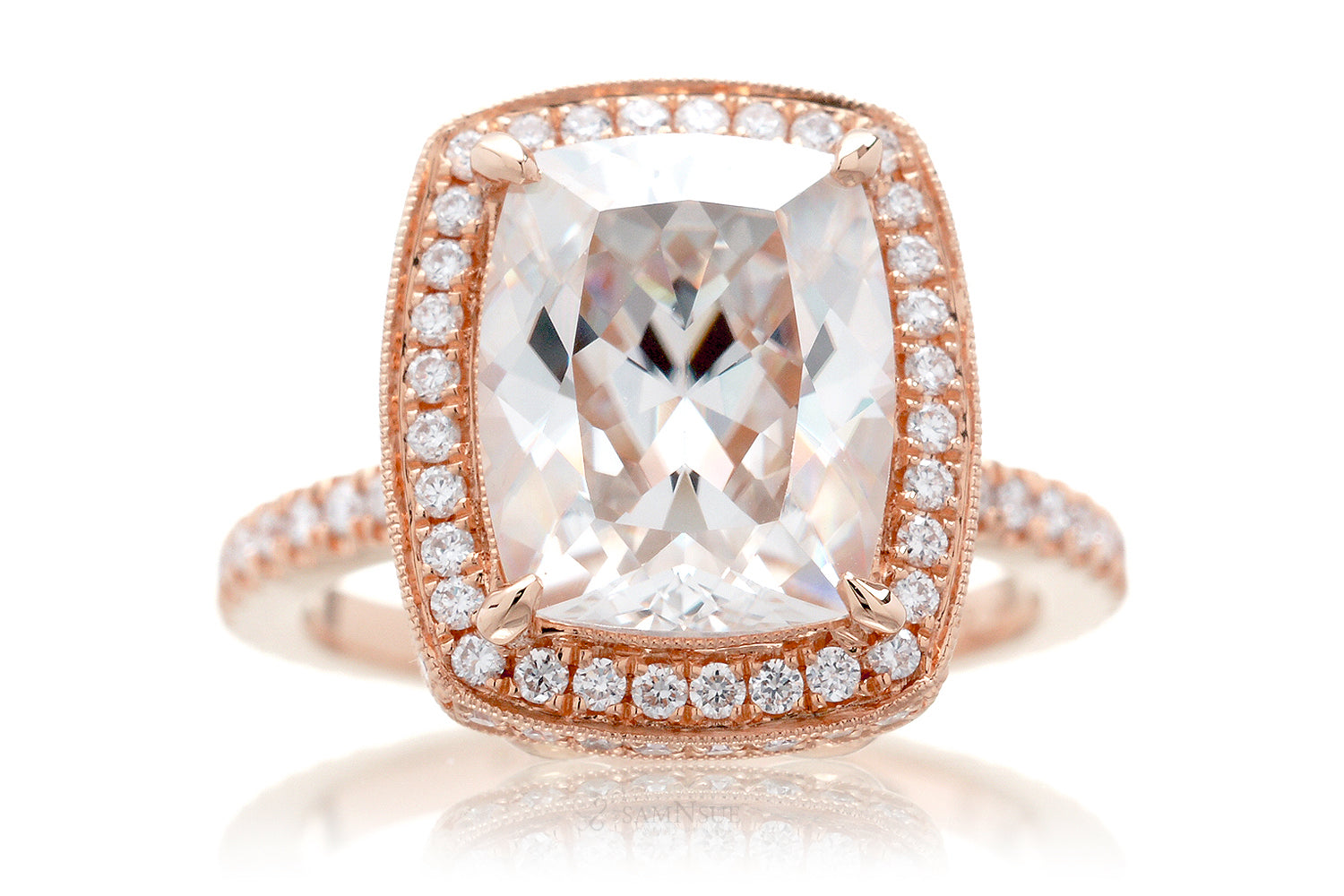 The Camila Cushion Cut Moissanite Ring