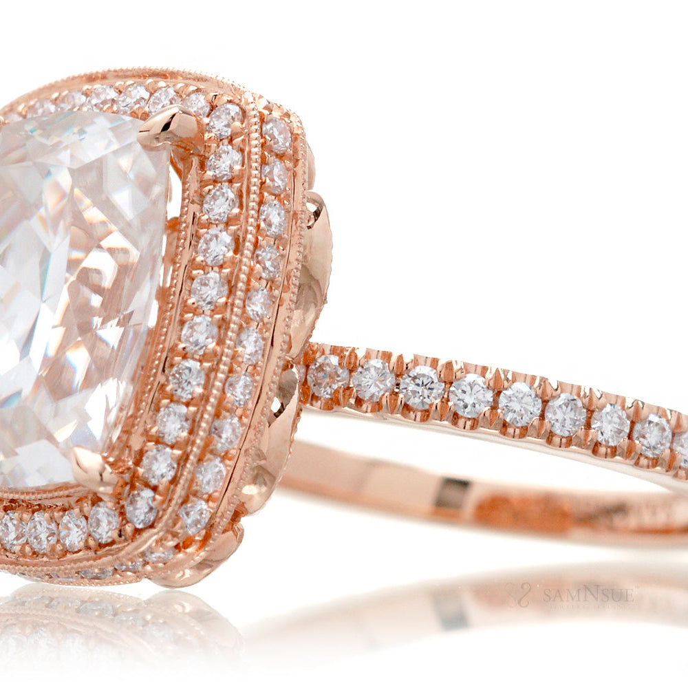 The Camila Cushion Cut Moissanite Ring