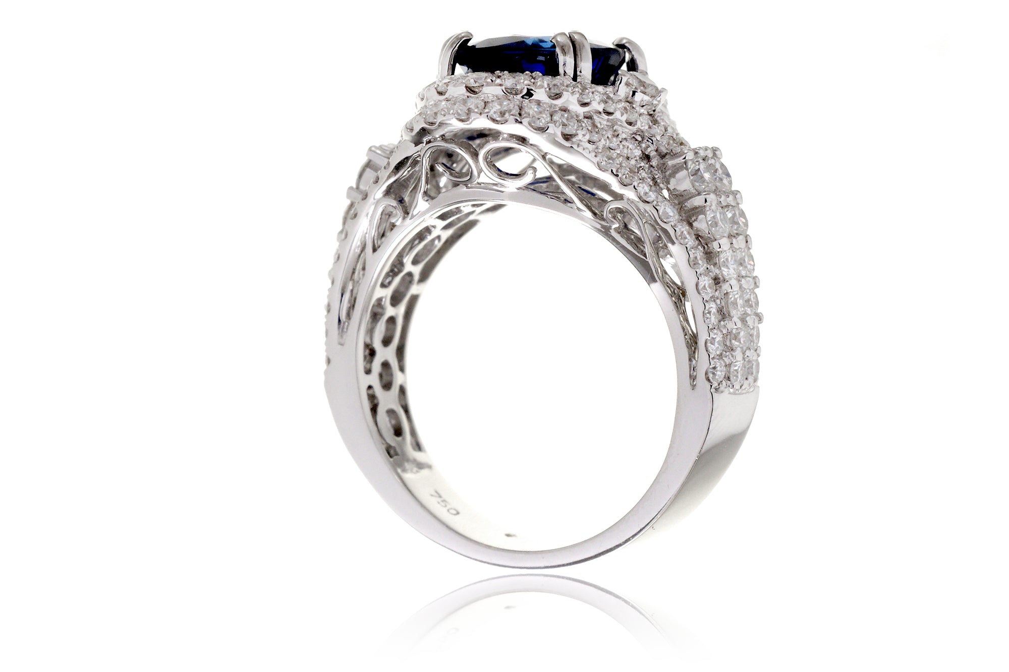The Sharon Oval Sapphire Diamond Ring (5.16 ct. tw.)