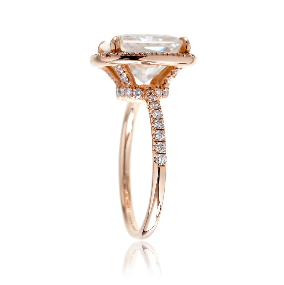 The Drenched Emerald Cut Moissanite