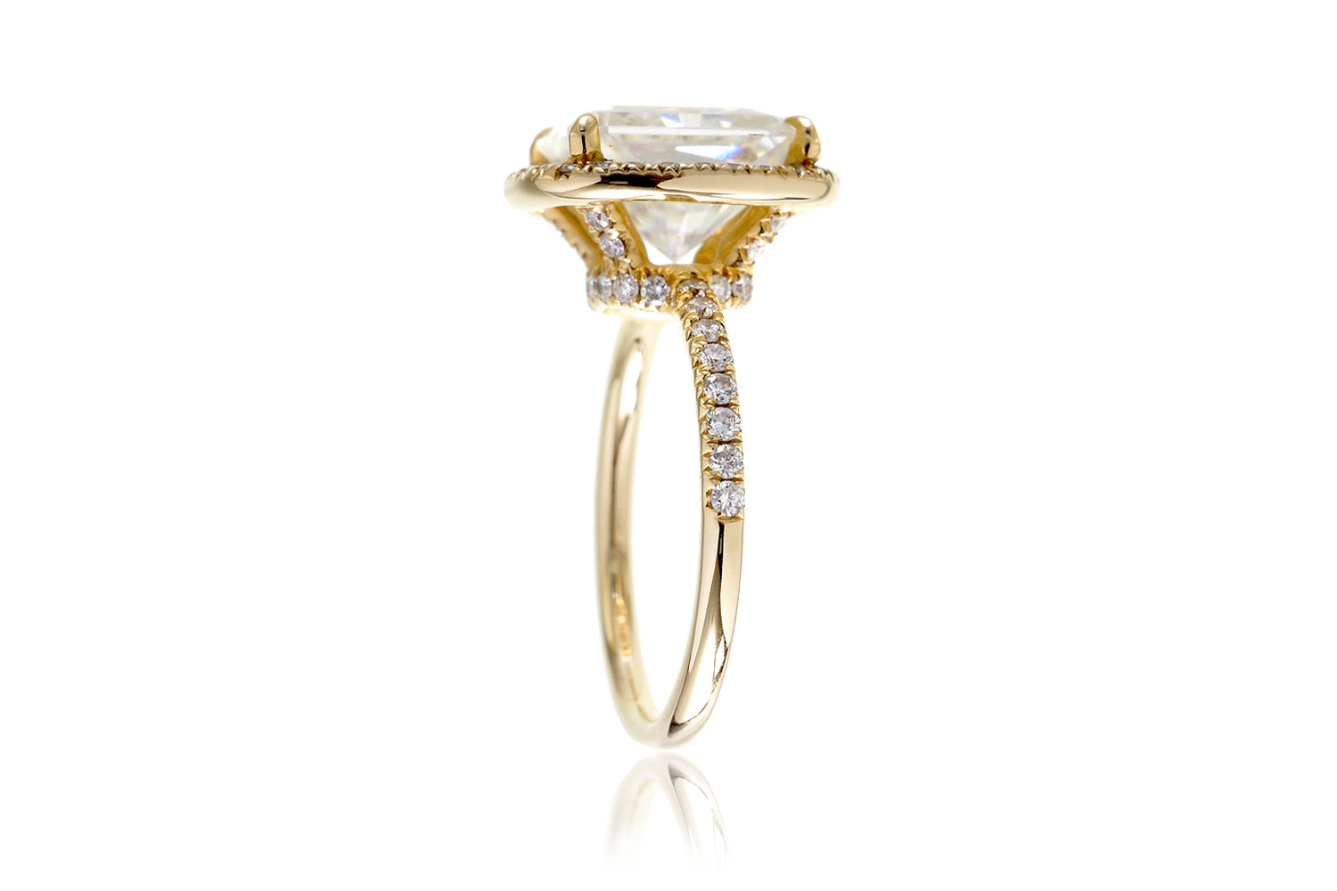 The Drenched Emerald Cut Moissanite