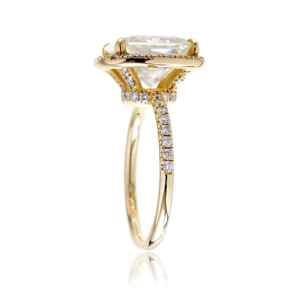 The Drenched Emerald Cut Moissanite