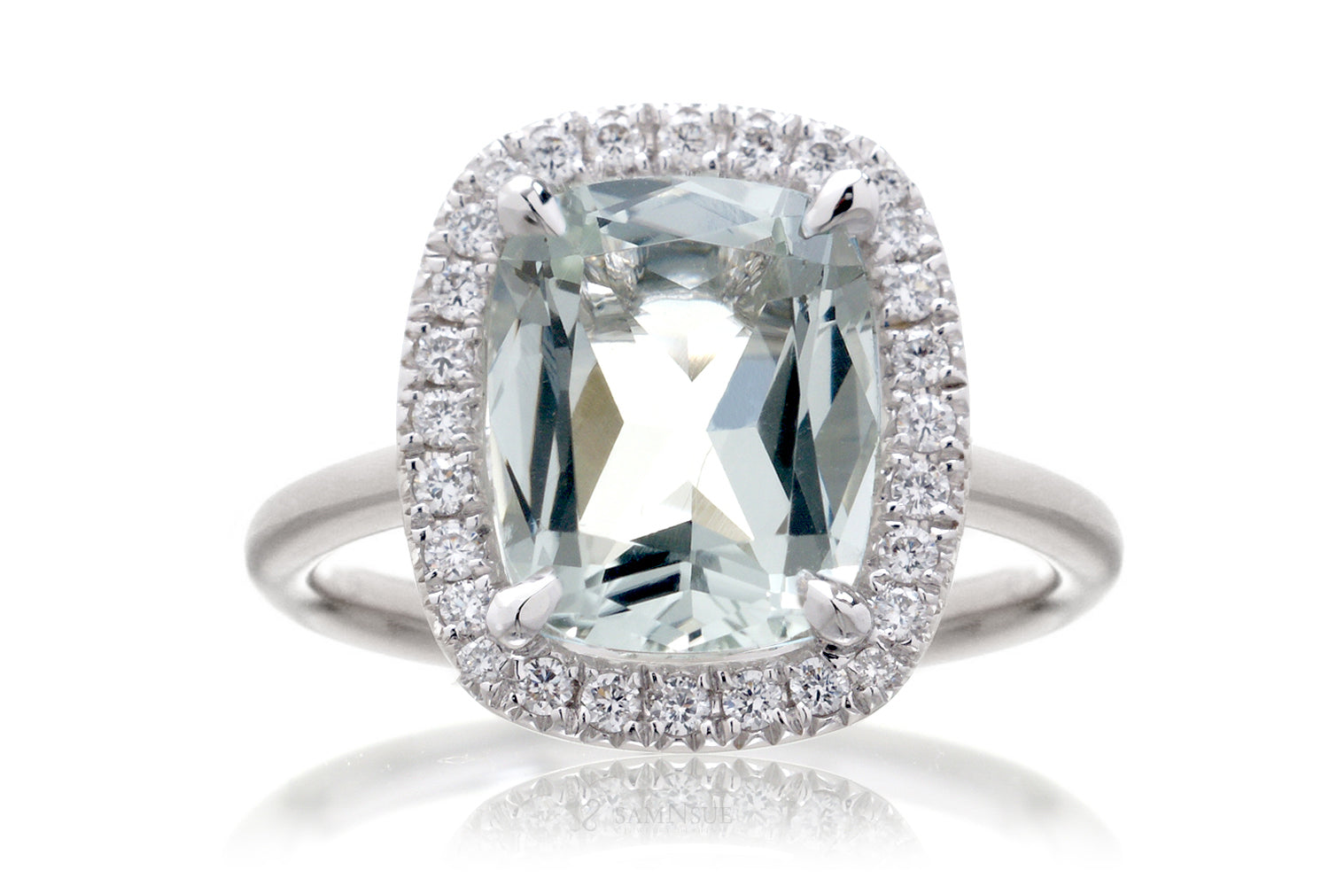 The Drenched Cushion Prasiolite